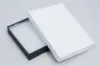 5L x 6W x 1H, 2-Piece Set-Up Jewelry Boxes w/Fiber Insert, Black Onyx and White Canvas