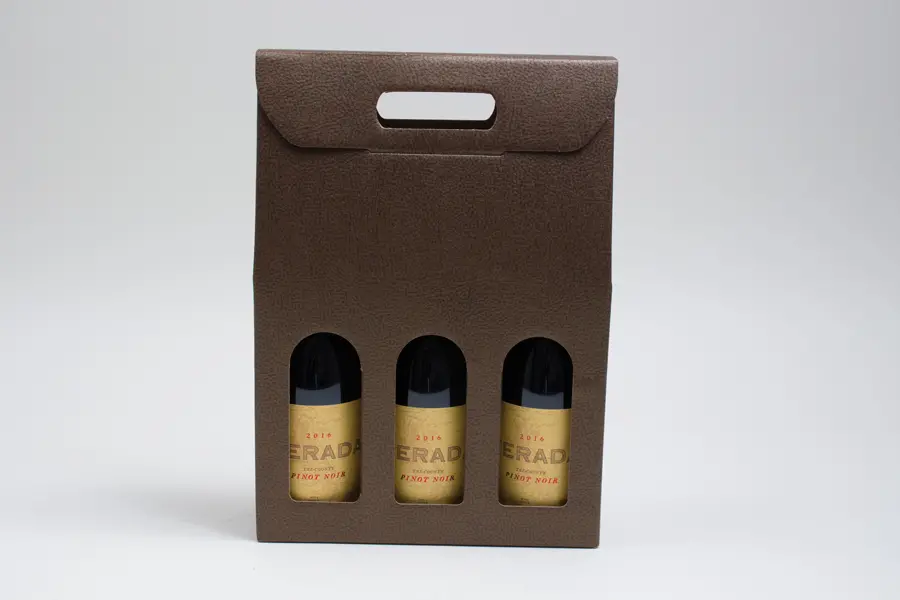 10-5/8L x 3-1/2W x 15H, Italian Wine Boxes, Chocolate Pebble