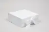 8L x 8W x 3H, Scratch Resistant Matte Finish Ribbon Magnetic Boxes, Matte White