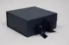 10L x 10W x 4H, Scratch Resistant Matte Finish Ribbon Magnetic Boxes, Matte Navy