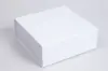 8L x 8W x 3H, Scratch Resistant Matte Finish Magnetic Boxes, Matte White