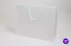 20W x 6D x 16H, Matte Eurotote Bags with Rope Handles, Matte White