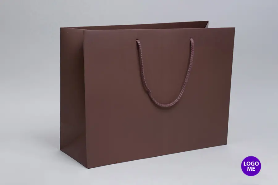 16W x 6D x 12H, Matte Eurotote Bags with Rope Handles, Matte Mocha
