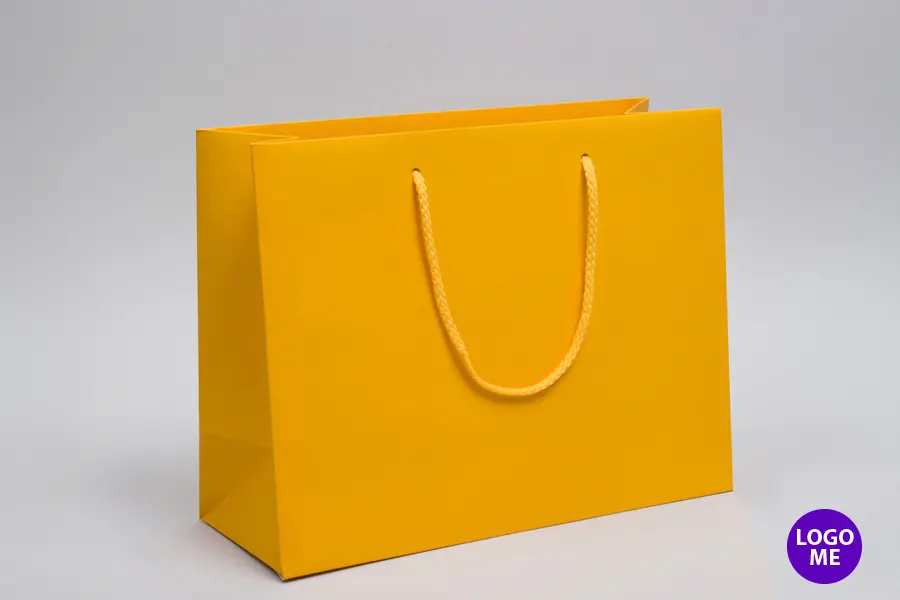 13W x 5D x 10H, Matte Eurotote Bags with Rope Handles, Matte Sunshine