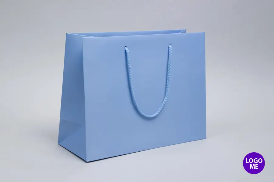 13W x 5D x 10H, Matte Eurotote Bags with Rope Handles, Matte Serenity