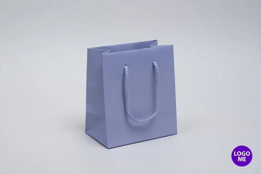 6W x 3-1/2D x 6-1/2H, Matte Eurotote Bags with Rope Handles, Matte Wisteria