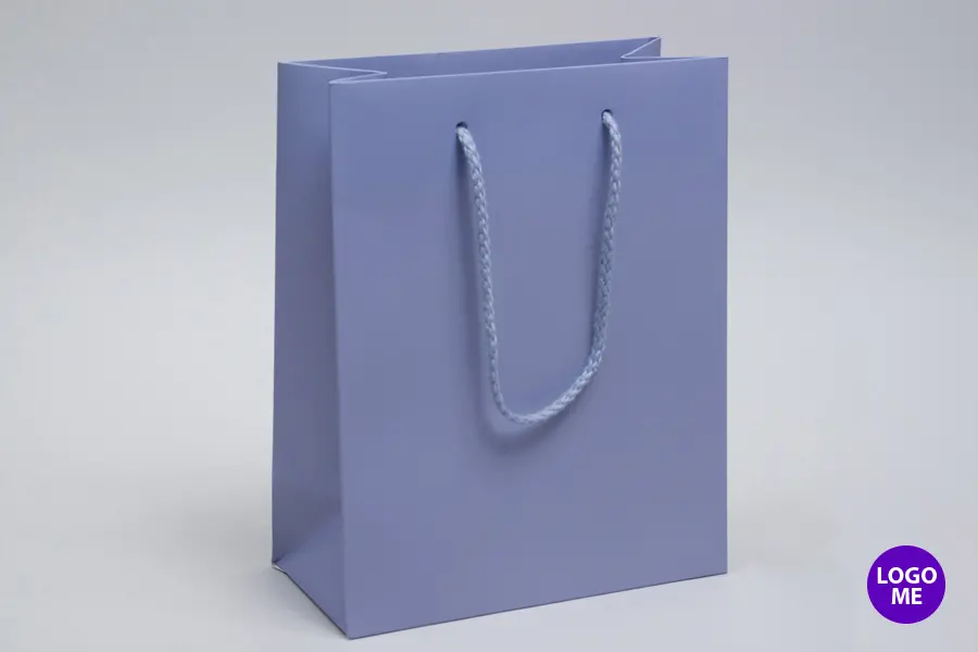 8W x 4D x 10H, Matte Eurotote Bags with Rope Handles, Matte Wisteria