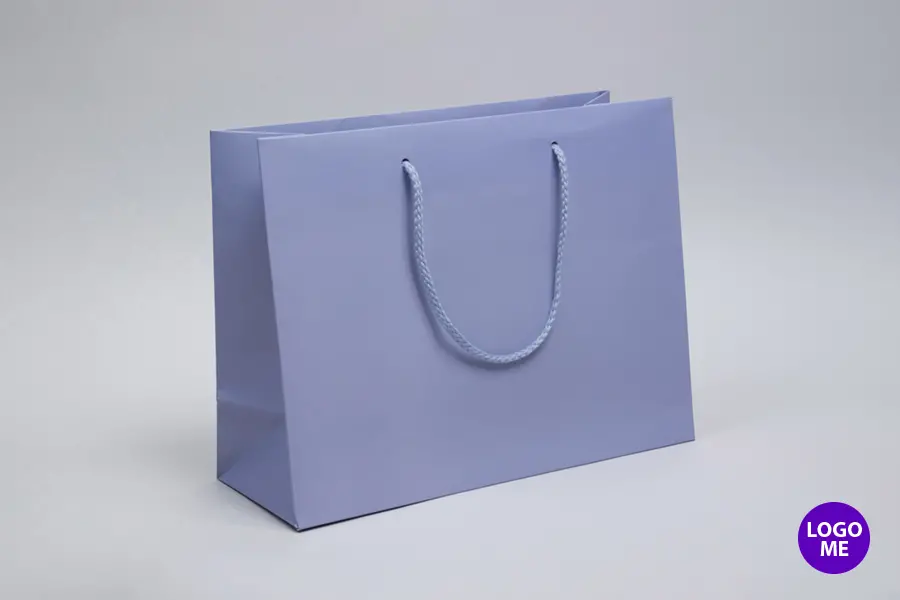 13W x 5D x 10H, Matte Eurotote Bags with Rope Handles, Matte Wisteria