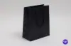 6W x 3-1/2D x 6-1/2H, Matte Eurotote Bags with Rope Handles, Black Matte