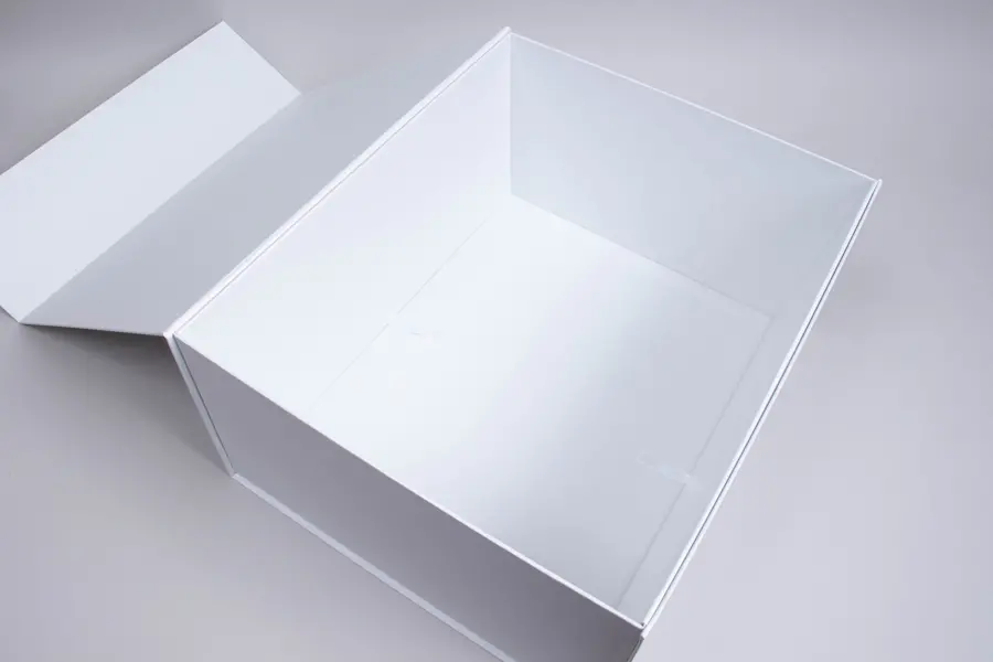 17-1/3L x 14-13/32W x 6-3/8H, Vogue Series 7 Panel Matte Magnetic Boxes, Matte White