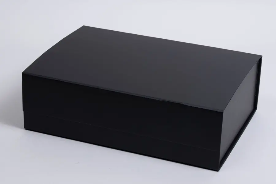 9-3/4L x 7W x 3H, Scratch Resistant Matte Finish Magnetic Boxes, Black Matte
