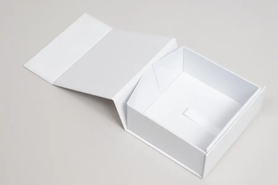 3-5/8L x 3-1/2W x 1-1/2H, Scratch Resistant Matte Finish Magnetic Boxes, Matte White