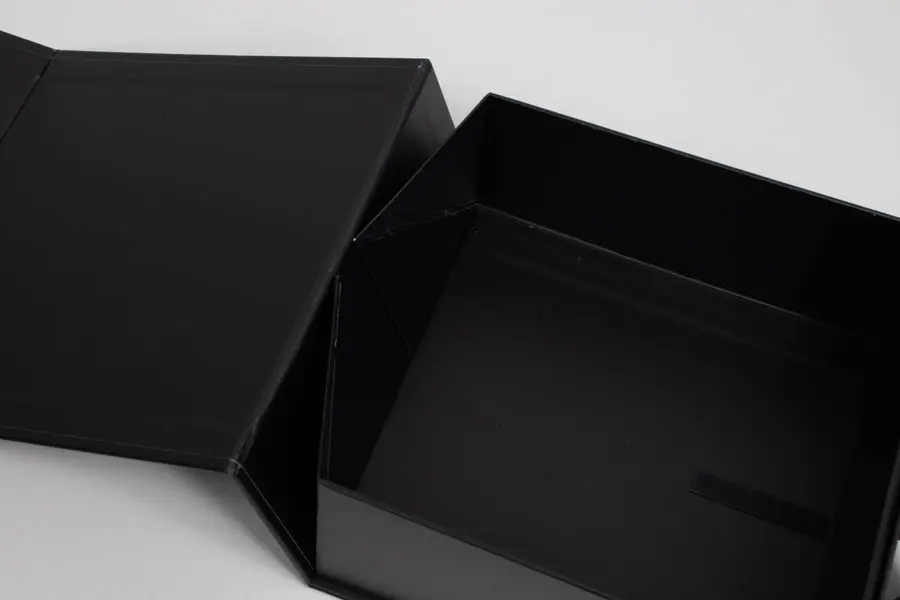 9-3/4L x 7W x 3H, Scratch Resistant Matte Finish Magnetic Boxes, Black Matte