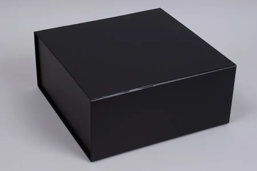 10L x 10W x 4-1/2H, Scratch Resistant Matte Finish Magnetic Boxes, Black Matte