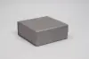 8L x 8W x 3H, Scratch Resistant Matte Finish Magnetic Boxes, Silver Matte