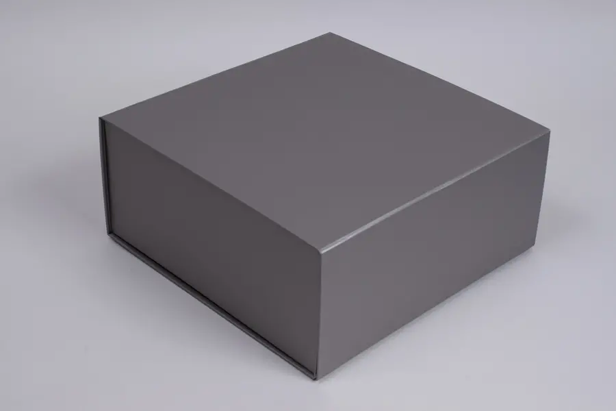 10L x 10W x 4-1/2H, Scratch Resistant Matte Finish Magnetic Boxes, Silver Matte