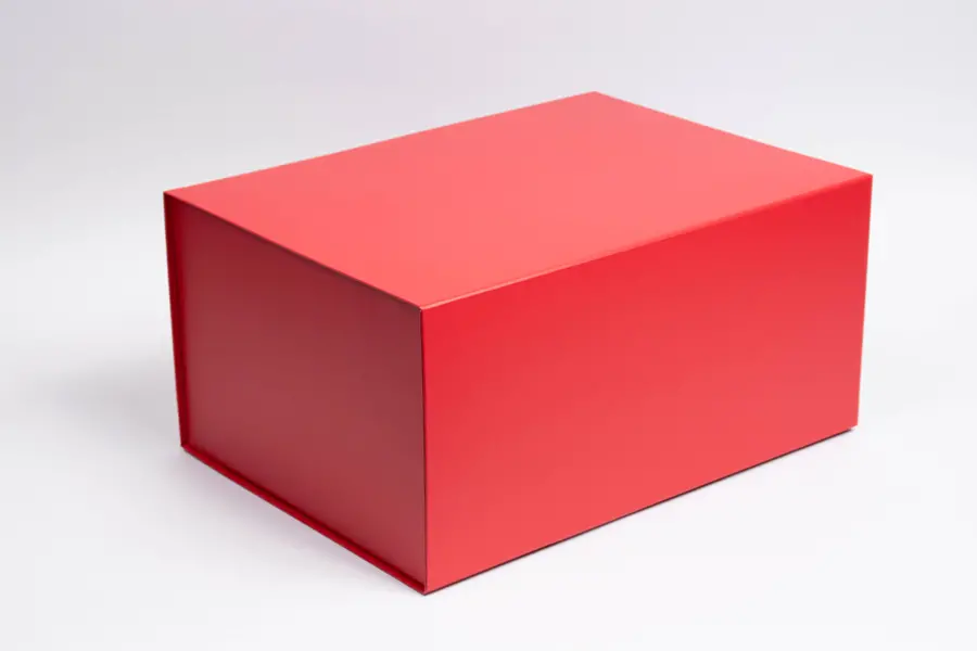 16L x 12W x 8H, Scratch Resistant Matte Finish Magnetic Boxes, Matte Red