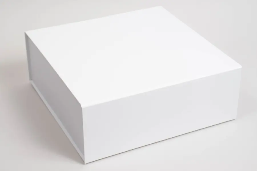 12L x 12W x 4-1/2H, Scratch Resistant Matte Finish Magnetic Boxes, Matte White