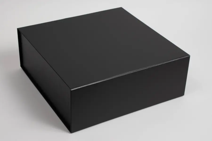 12L x 12W x 4-1/2H, Scratch Resistant Matte Finish Magnetic Boxes, Black Matte