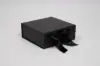 8L x 8W x 3H, Scratch Resistant Matte Finish Ribbon Magnetic Boxes, Black Matte