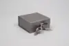 6L x 6W x 2-3/4H, Scratch Resistant Matte Finish Ribbon Magnetic Boxes, Silver Matte
