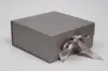 10L x 10W x 4H, Scratch Resistant Matte Finish Ribbon Magnetic Boxes, Silver Matte