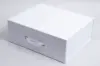 10-1/4L x 12-1/4W x 4-1/2H, Magnetic Handle Gloss White Folio Boxes, White Gloss