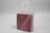 16W x 6D x 15H, Plastic Tote Bags with Soft Loop Handles, Frosted Clear