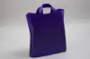 16W x 6D x 15H, Plastic Tote Bags with Soft Loop Handles, Grape Frost