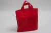 12W x 4D x 10H, Plastic Tote Bags with Soft Loop Handles, Red