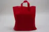 16W x 6D x 15H, Plastic Tote Bags with Soft Loop Handles, Red