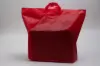 22W x 8D x 18H, Plastic Tote Bags with Soft Loop Handles, Red