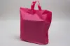 16W x 6D x 15H, Plastic Tote Bags with Soft Loop Handles, Hot Pink