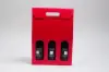 10-5/8L x 3-1/2W x 15H, Italian Wine Boxes, Red Pebble