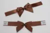 2 Bow x 3W, Self-Adhesive Pre-Tied Bows for Collapsible Magnetic Boxes, Brown Satin Bow
