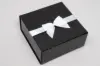 4 Bow x 6W, Self-Adhesive Pre-Tied Bows for Collapsible Magnetic Boxes, White Satin Bow