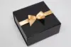 2-3/4L x 4-1/2W, Self-Adhesive Pre-Tied Bows for Collapsible Magnetic Boxes, Gold Satin Bow