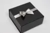 2 Bow x 3W, Self-Adhesive Pre-Tied Bows for Collapsible Magnetic Boxes, Silver Satin Bow