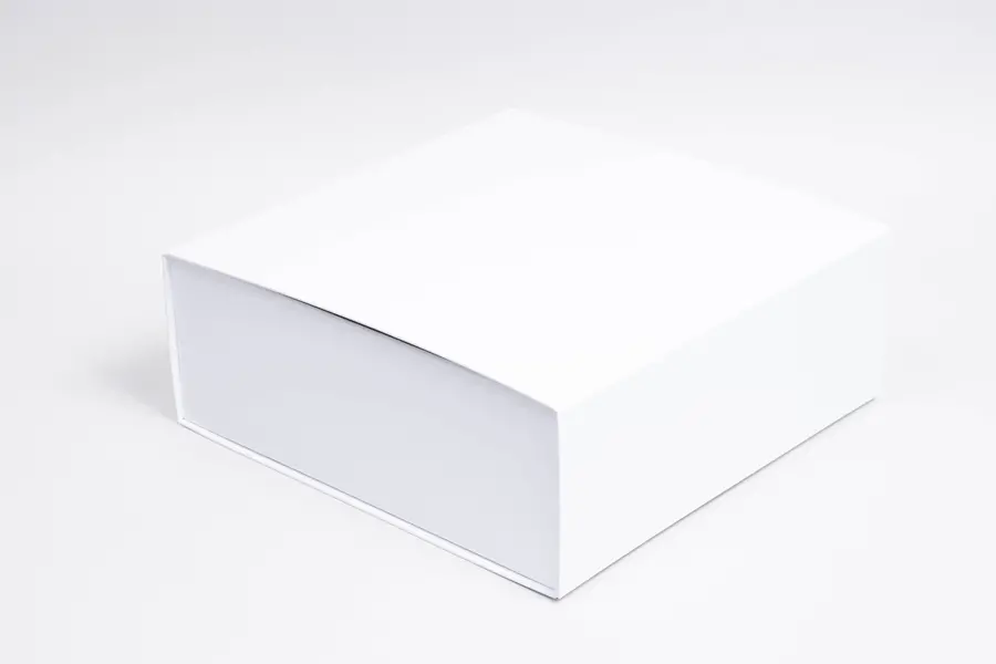 12L x 12W x 4-1/2H, Glossy Magnetic Gift Boxes, White Gloss