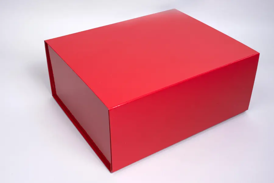 13L x 10-3/4W x 5-1/2H, Glossy Magnetic Gift Boxes, Red Gloss Box
