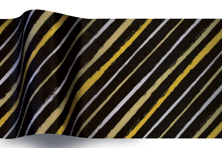 20W x 30L, Precious Metals Tissue Paper, Metallic Brush Stroke