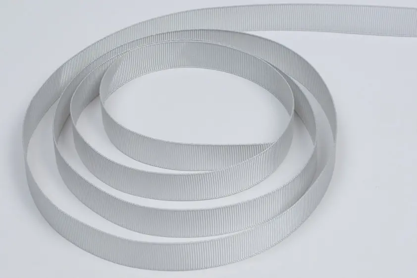 5/8W (16mm) x 100 yds, Grosgrain Fabric Ribbon, Shell Grey Grosgrain