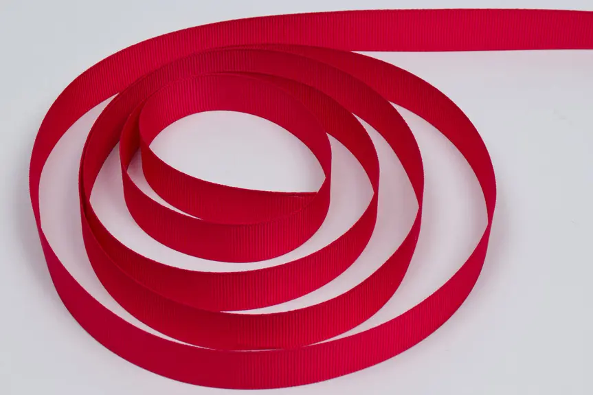 5/8W (16mm) x 100 yds, Grosgrain Fabric Ribbon, Scarlett Grosgrain