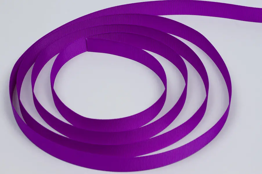 5/8W (16mm) x 100 yds, Grosgrain Fabric Ribbon, Purple Grosgrain