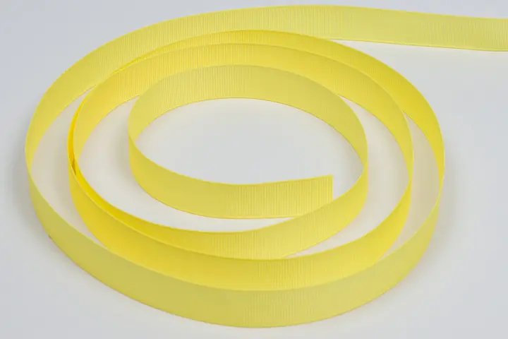 5/8W (16mm) x 100 yds, Grosgrain Fabric Ribbon, Lemon Grosgrain