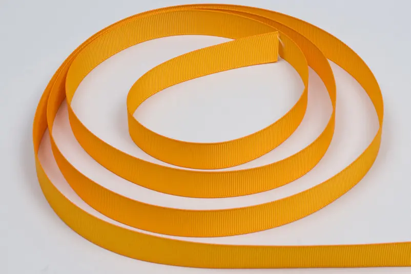5/8W (16mm) x 100 yds, Grosgrain Fabric Ribbon, Gold Grosgrain