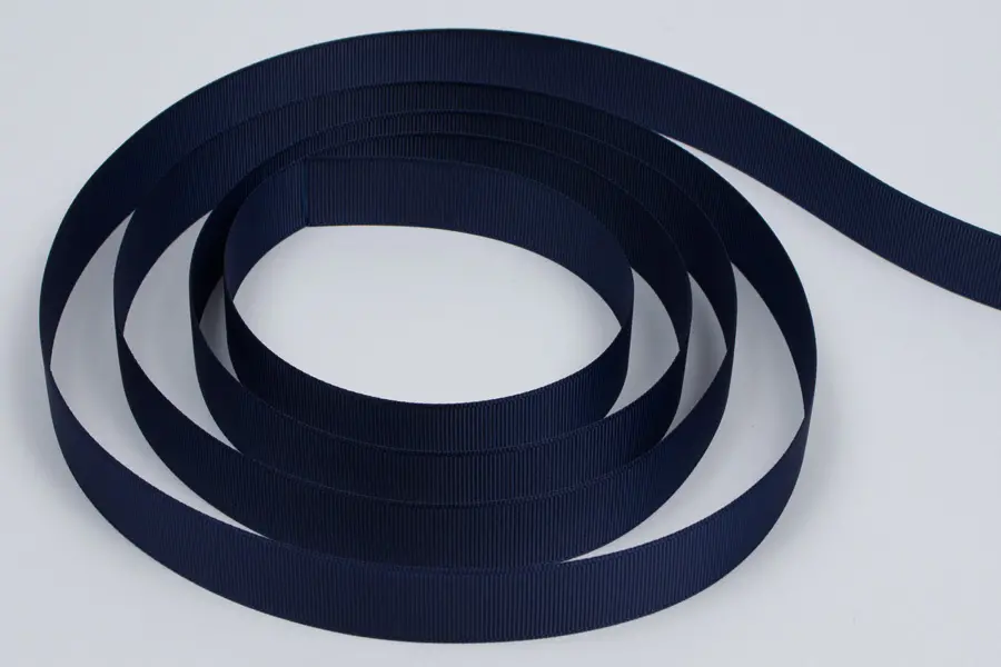 7/8W (22mm) x 100 yds, Grosgrain Fabric Ribbon, Navy Grosgrain