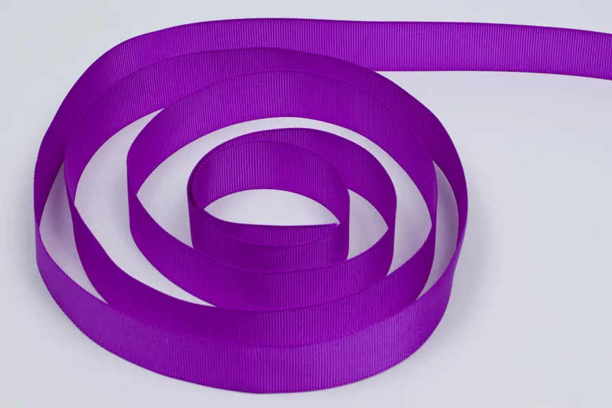 7/8W (22mm) x 100 yds, Grosgrain Fabric Ribbon, Purple Grosgrain