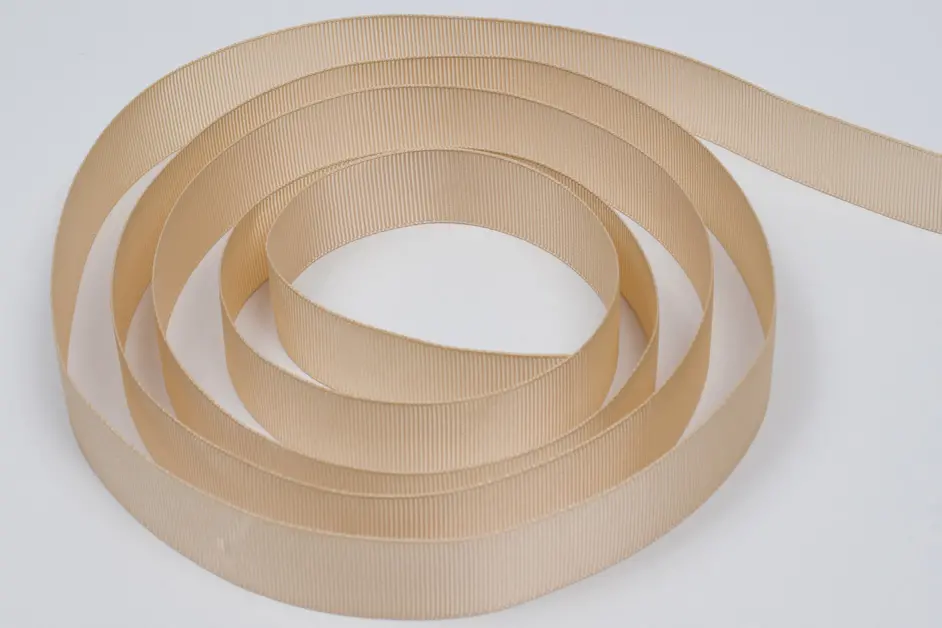7/8W (22mm) x 100 yds, Grosgrain Fabric Ribbon, Natural Grosgrain