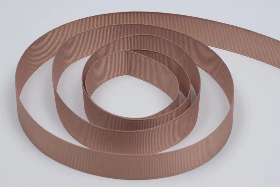 7/8W (22mm) x 100 yds, Grosgrain Fabric Ribbon, Taupe Grosgrain